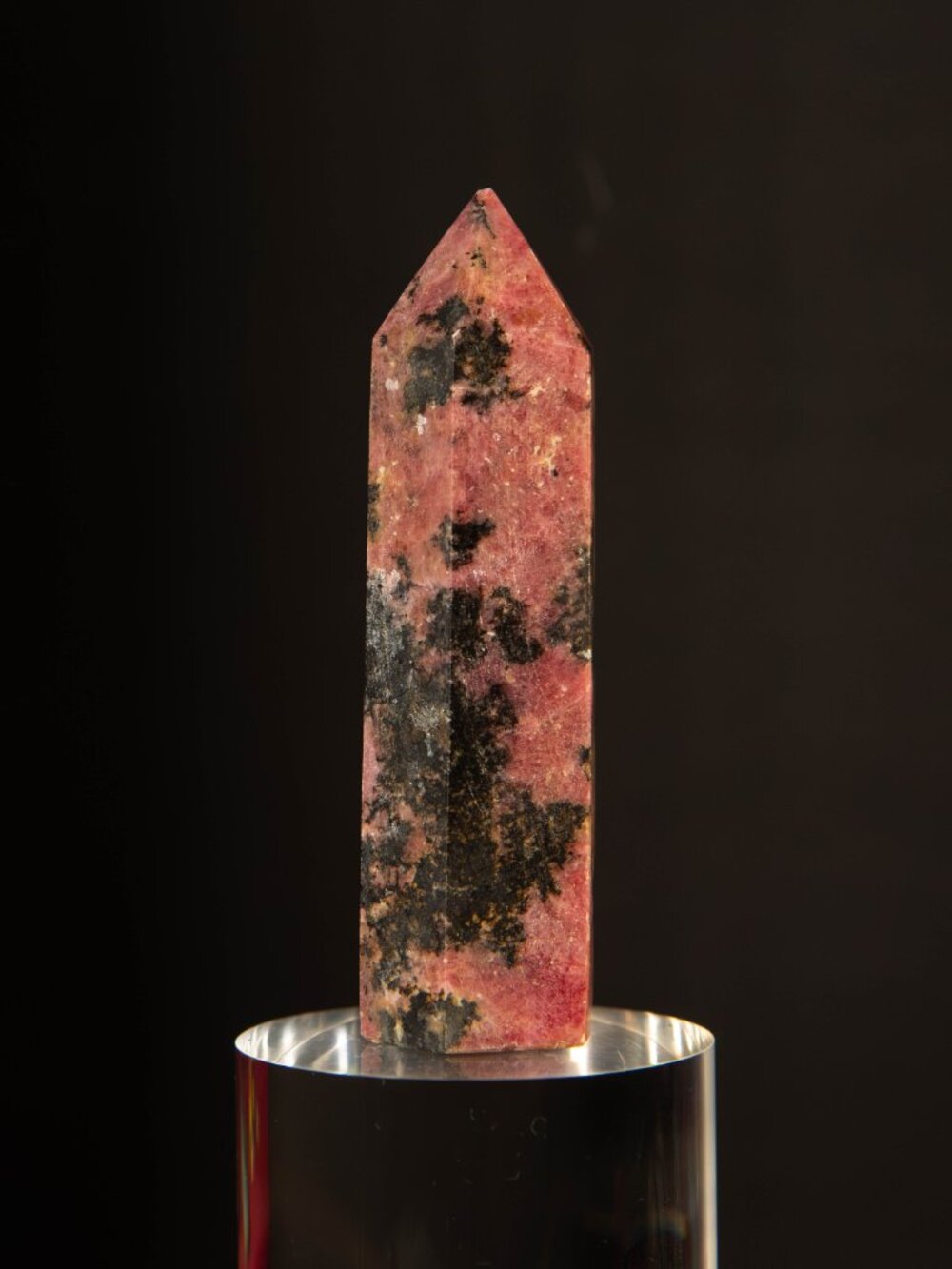 Natural Rhodonite Crystal Tower Point 3.5” - Picture 3 of 9
